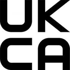The UKCA logo, symbolizing compliance with UK regulatory standards, replaces the CE marking. The logo features a bold, stylized 'UKCA' acronym, representing adherence to updated requirements within the United Kingdom.